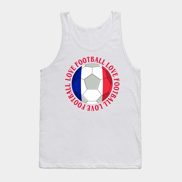 FRANCE- French Tricolour Football Soccer Icon Tank Top by IceTees